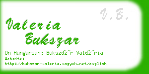 valeria bukszar business card